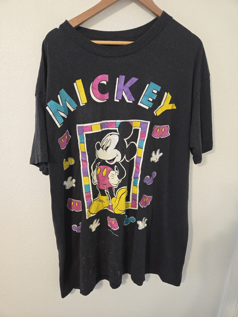 Vintage Disney Mickey Mouse OS Mens XXL Short Sleeve Top T Shirt G Eazy Colorful